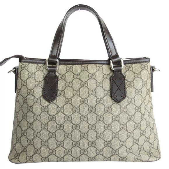 GUCCI GG SupremeHandbag Crossbody Shoulder Bag Beige / brown PVC - Picture 2 of 12